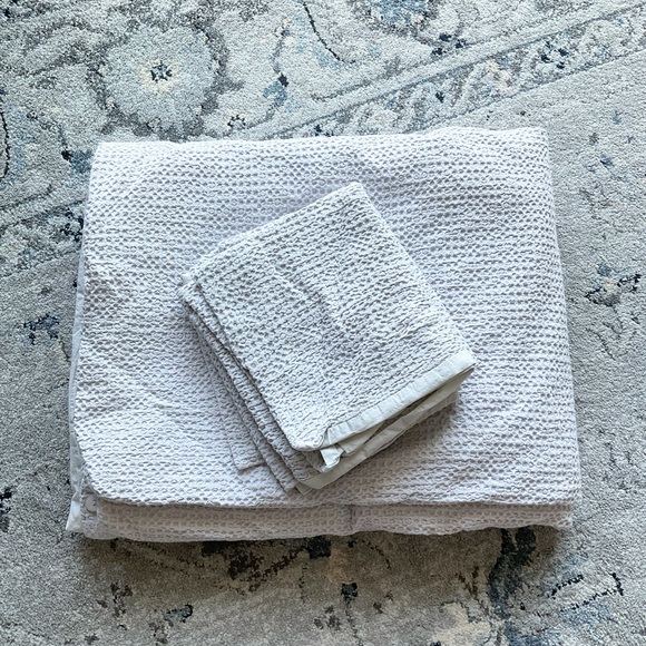 Quince Bedding Quince King Size Organic Deluxe Waffle Duvet Set